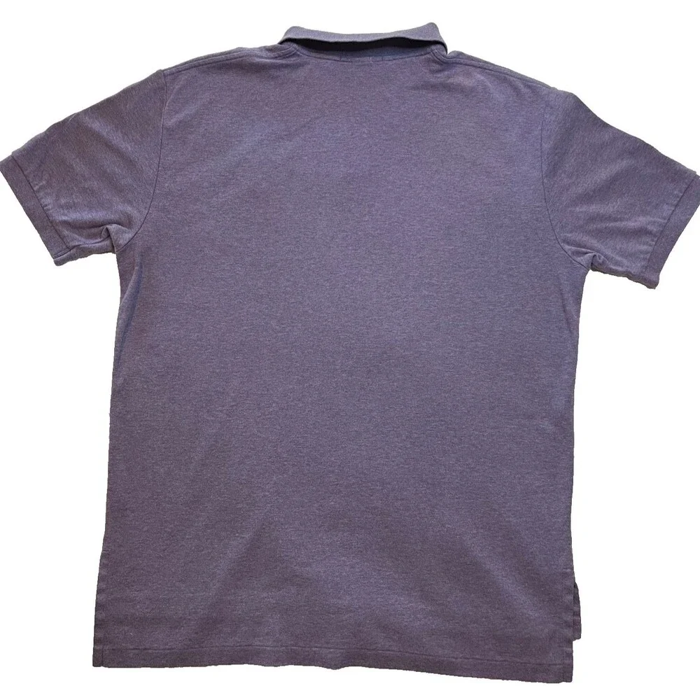 Polo Ralph Lauren Shirt Men's L Purple 100% Cotton Short Sleeve Green Logo